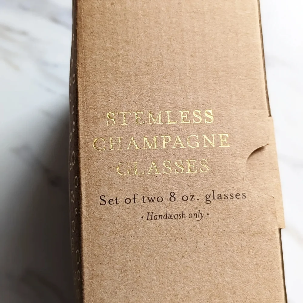 NIB Champagne Glasses Set of 2 by Paper Source